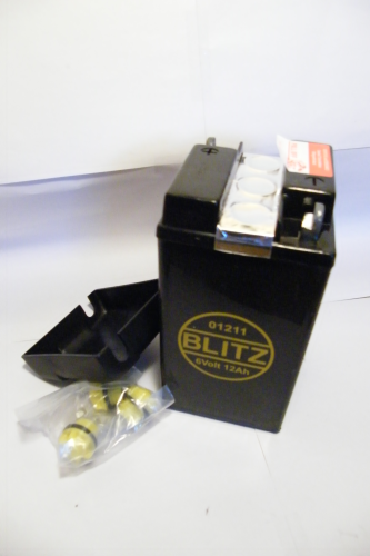 6V 12Ah Blitz Blei-Säure-Batterie und. Deckel